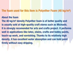 1/2″ Foam Brush 50pcs with High Density Foam, mini Foam Brush for Small Project