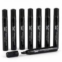 Mr. Pen- Black Permanent Markers, 8 Pack, Thick 1 Count (Pack of 8),
