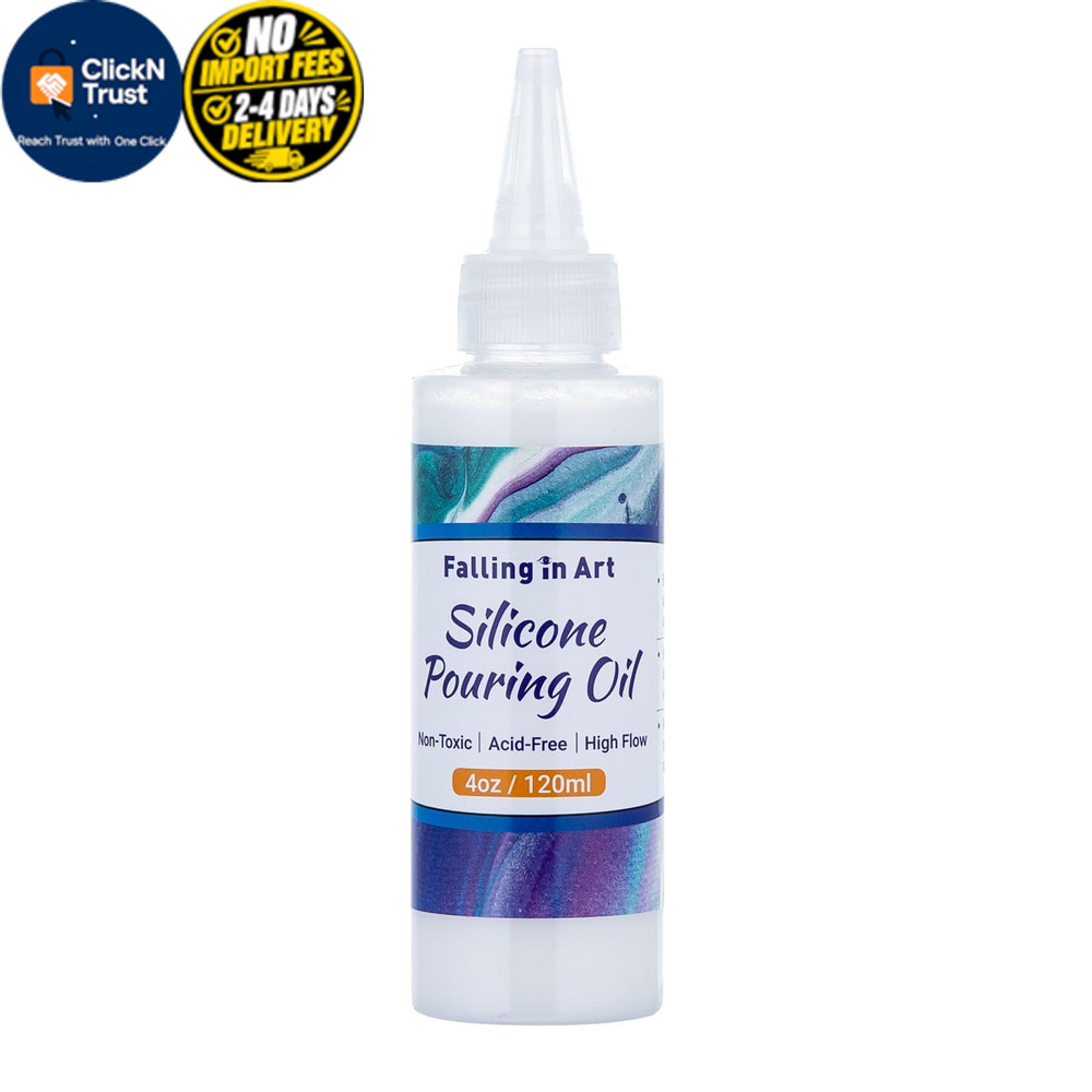 Falling in Art 4 Oz Silicone Pouring Oil, 4.05 Fl (Pack of 1), transparent