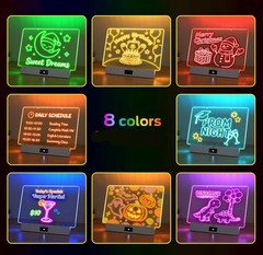 LED Lumiboard 8 Colors Rechargeable 13.8″ X 9.3″ Incl. markers built-in stand