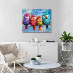 Paint by Numbers Kit Bird DIY Canvas Painting Wall Art Decoration 16×20 In