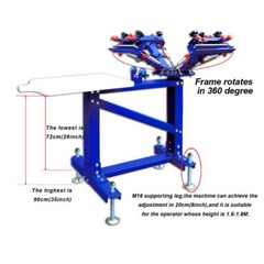 IntBuying 4 Color 1 Station Screen Printing Start Kit Commercial Silkscreen Set