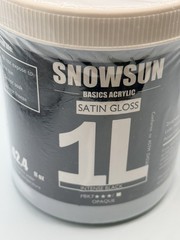 SNOWSUN Basics Acrylic Paint 1L Intense Black Satin Gloss – Professional Art