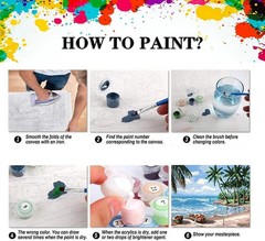 4 Pack DIY Paint by Numbers for Kids Ages 4-8 – Paint by Number for Kids Beginne