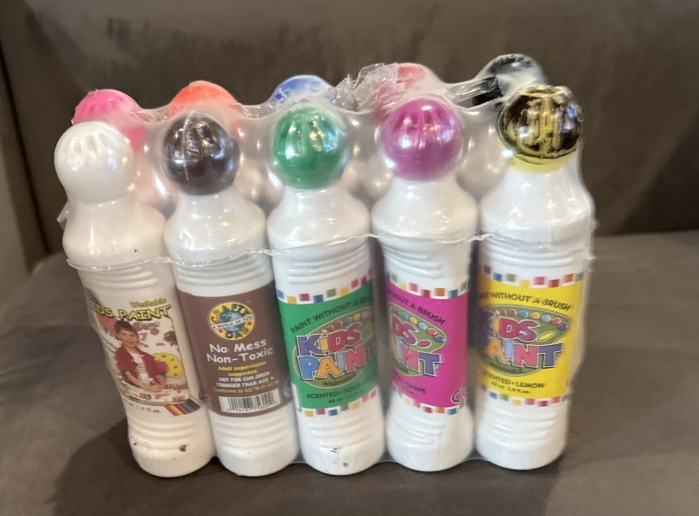 Crafty Dab Scented Kids Tempera Poster Paint Washable 10-Pack Assorted Colors