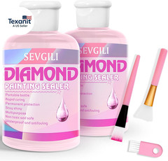 Diamond Painting Sealer Kit 240ML with Brushes, Sealer Puzzle Glue, Adults Diamo