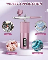 Airbrush Kit with Compressor – Airbrush for Nails,48PSI Screen Display Air Pink