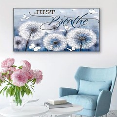 Large Diamond Art Painting Kits for Adults, DIY 5D Round Full Drill Dandelion..