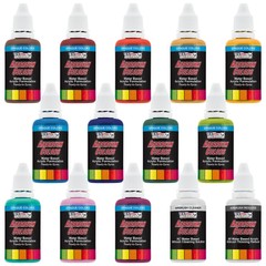 U.S. Art Supply® 12 Color 1oz Secondary AIRBRUSH Paint Set w Cleaner & Thinner