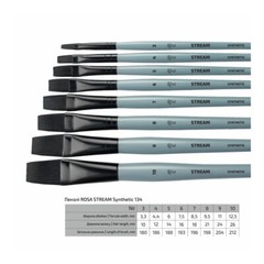 Artists brush set Rosa Gallery, flat watercolor brush Stream, make your own set