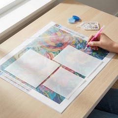QMNWJMR 150 Pieces Diamond Painting Release Paper 15×10cm, 15×15cm and