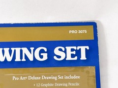 NOS Vintage Pro Art No. 3075 Deluxe Drawing Kit Set Pencil Paper Pad Smudge
