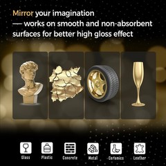 3Pcs Chrome Paint Markers, Gold Color Permanent Mirror Liquid Chrome Pens for…