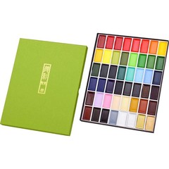 Kuretake GANSAI TAMBI Watercolor paint set 1 Count (Pack of 1), 48 colors