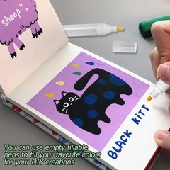 Biaungdo 6PCS Clear Refillable Paint Pens 3mm & 6mm Empty Acrylic Markers