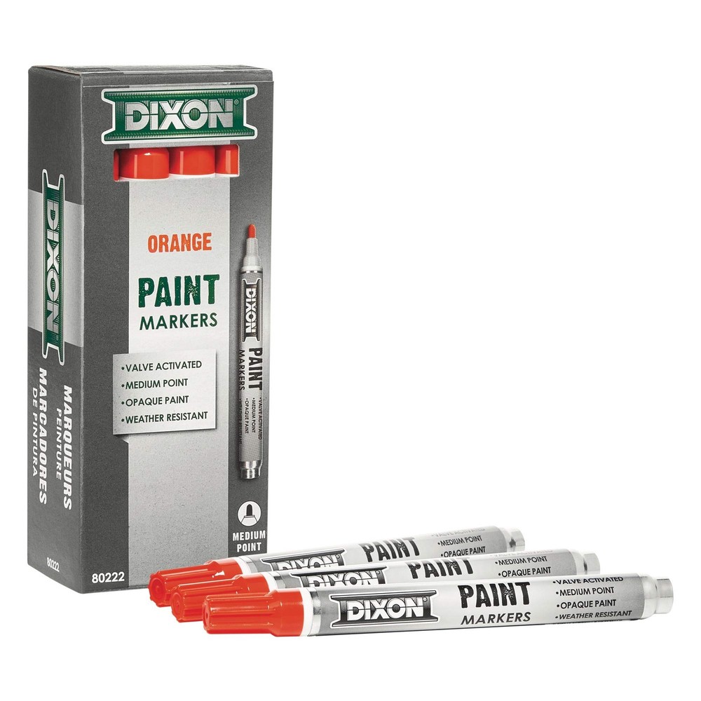 Paint Markers, Medium Tip, Box of 12 Markers, Orange (80222)