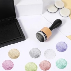 13 Pcs Ink Blending Brushes,Flat Head Round Ink Blending Tool and 12 Pcs Refi…