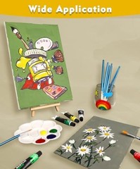 Acrylic Painting Kit – Paint Supplies Set with 24 Colors, 75PCS+24Colors/12 ml