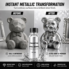 Liquid Leaf Paint – Alcohol-Based Airbrush Paint – High Gloss Finish Silver 1 Fl