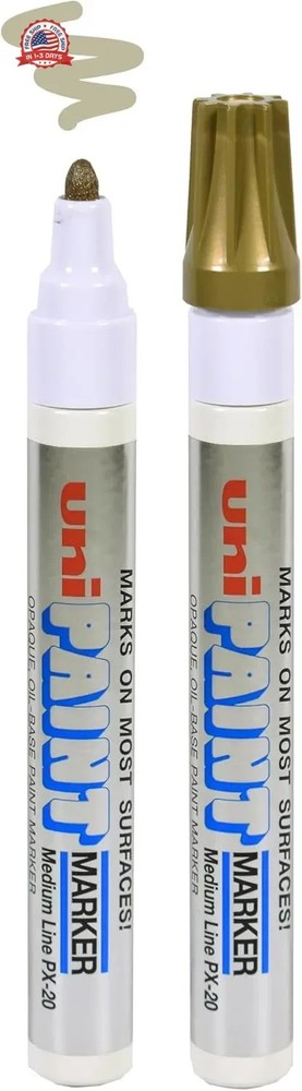 Uni-Ball Uni Paint PX-20 Oil-Based Paint Markers, Medium Line (1.8-2.2mm), Shiny