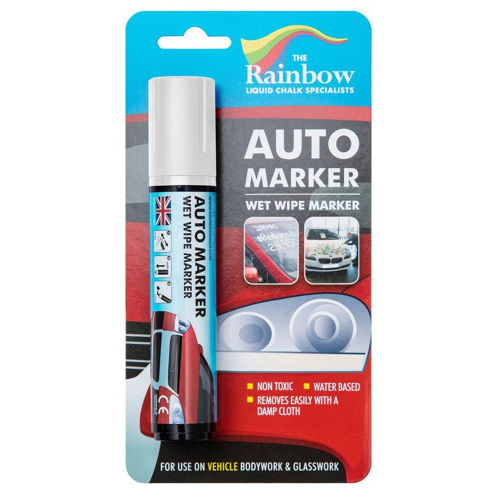 Car Paint Marker Pens Auto Writer White – Wide Tip – Windows, Glass, Tire, Metal