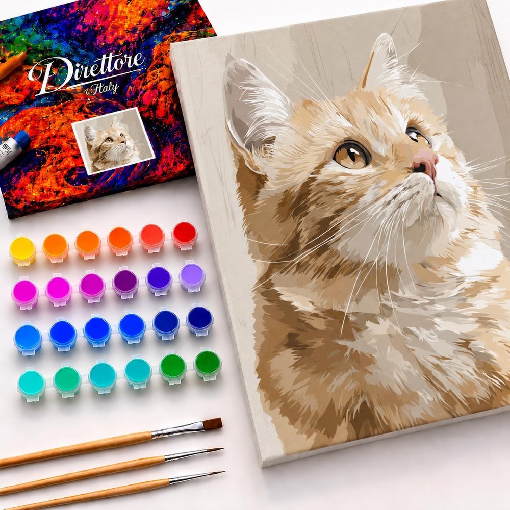 Direttore Italy paint by numbers Cat Portrait 16×20