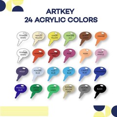 Acrylic Paint Set, 24 Colors 2 oz/59 ml Acrylic Paint Kit for Professional Ar…