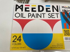 MEEDEN Oil Paint Starter Set with Oil-based Paint Easel Brushes Canvas Pads