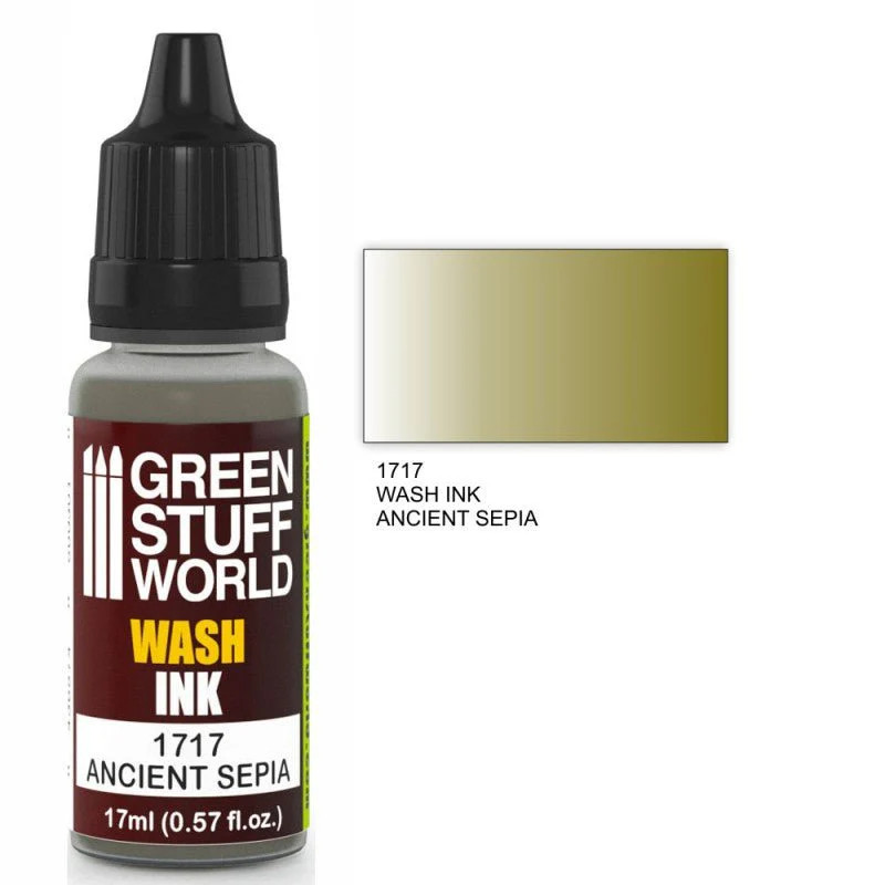 Green Stuff World – Wash Ink for Models and Miniatures Ancient Sepia 1717