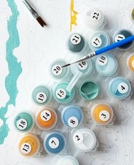 Colourful paint by numbers for adults kits canvas