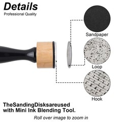 13 Pcs Ink Blending Brushes,Flat Head Round Ink Blending Tool and 12 Pcs Refi…