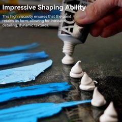 10 PCS Heavy Body Thick Acrylic Paint Slow Drying Artist Tubes Fits 2 Oz