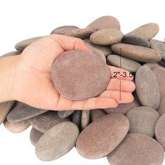[About 94 PCS – 100 PCS](18 Pounds) Craft Rocks,Painting Rocks,2.1″-3.5″ Rive…
