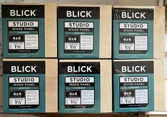 Brand New Lot of 6 Blick Studio Artists’ Wood Panels 4″x4″, 1-1/2″ Cradle Boards