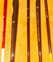 Lot 5 NEW Artist watercolor acrylic Short Handle Brushes Grumbacher, Weber LOOK