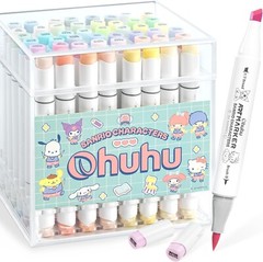 Ohuhu x Sanrio Pastel Alcohol Markers 48 Colors Dual Tip Limited Edition