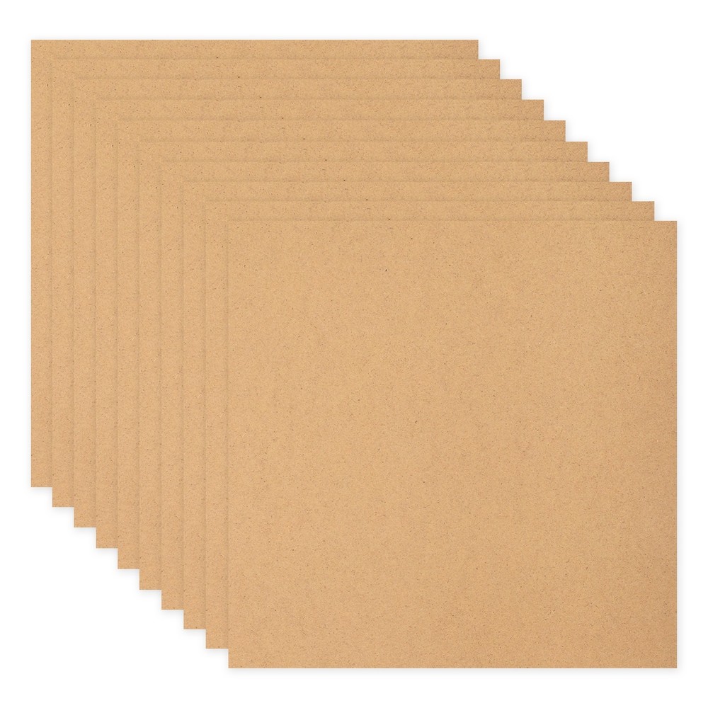 MDF Wood Board for Crafts,1/12″(2mm) Thick Medium Unfinished Wood(4x4in,10Pcs)