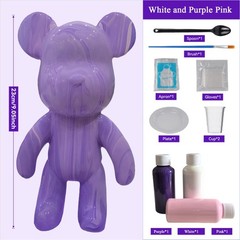YONXID DIY Fluid Bear Painting Kit – Fluid Art Pour Paint Bear Set – Full Dri…