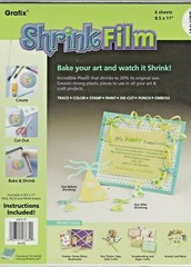 Shrink Film By Grafix KSF6-W 8 1/2 Inch by 11 Inch 6 Pack White for Crafters