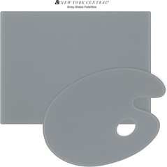 New York Central Grey Tempered Glass Palette 12×16 Tabletop Rectangle – Scratch-