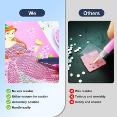 Electric Vacuum Diamond Painting Pen Kit Drill Pick Up Tool w Tray Tube USB Powe