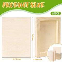 FSWCCK 10 Pack 5 x 7 inch Wood Panel Boards, Unfinished 5″X 7″ 10 Pack, wood