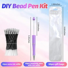 Versatile DIY Pen Kit – 50 Multicolor Ballpoint Pens