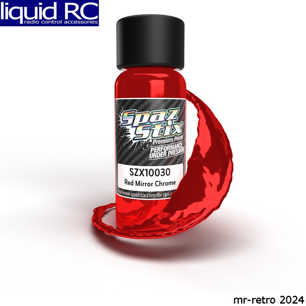 Spaz Stix 10030 Red Mirror Chrome Airbrush Ready Paint 2oz Bottle