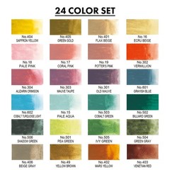 GANSAI TAMBI Watercolor Paint Set 24 Colors II – Art Nouveau, Professional-Qu…