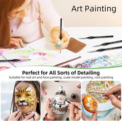Very Small Paint Brushes Fine Tip for Nail Art Model Craft Painting Hobby Set