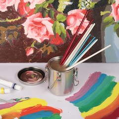 Paint Brush Cleaner and Stainless Steel Holder – 6.6 oz for Easy Painting