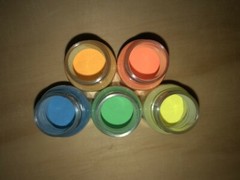 Colorful, Glow-in-the-Dark Powder, 10g, Neon (orange, blue, yellow-green, golden