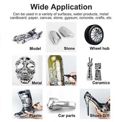 3PACK Liquid Chrome Marker Pump Model Silver Mirror DIY Highlight Multifunction