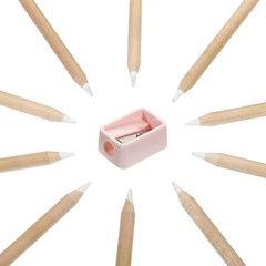 Tenare 10 Pieces Wooden White Chalk Pencils With Sharpener A
